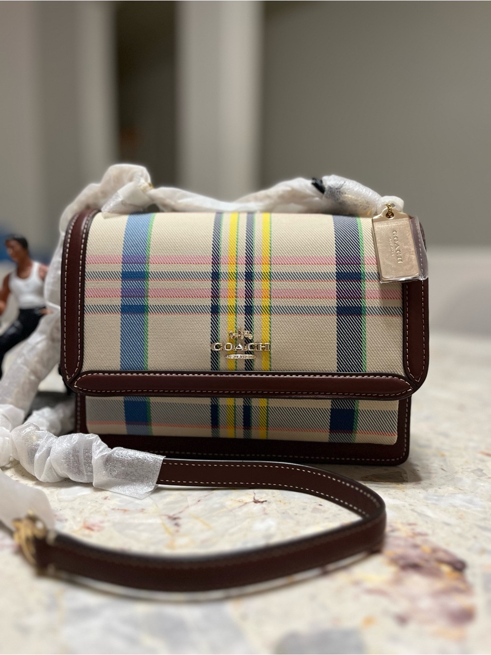 NWT‼️RARE Coach Klare Crossbody Bag With Plaid Print